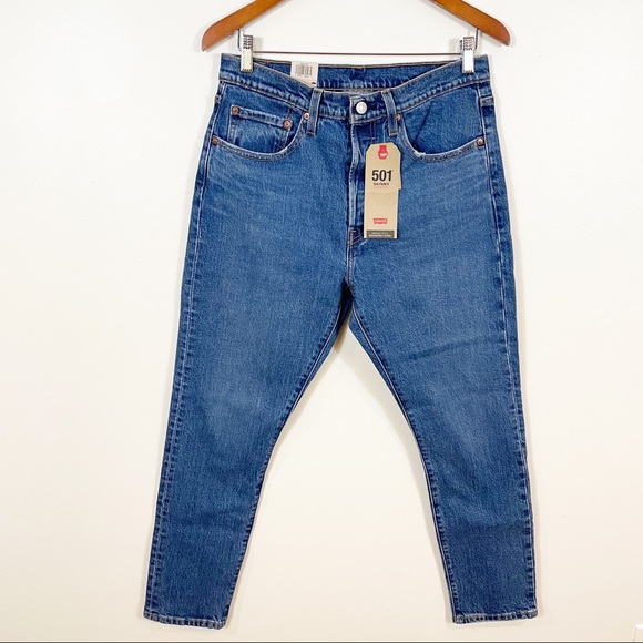 LEVIS 501 Skinny High Rise Jean Mid Wash 30 NWT